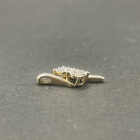 Ladies 9ct Yellow Gold Diamond Fancy Pendant