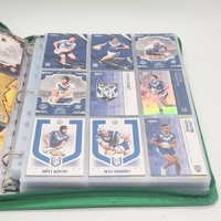 Large View NRL 2025 Footy Trading Cards Set in 9 Pocket Green Album Official Licensed