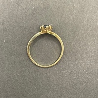 Ladies 9ct Yellow Gold Blue Gemstones and Diamonds Ring