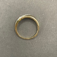 Mens 9ct Yellow Gold Diamond Ring