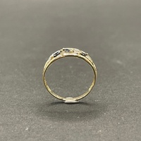 Ladies 9ct Yellow Gold Blue Sapphire Ring