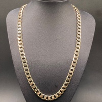 Mens 9ct Yellow Gold Chunky Curb Link Necklace