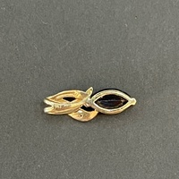 Ladies 9ct Yellow Gold Blue Gemstone Pendant