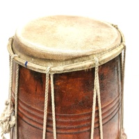 Large View Handmade Dholak Drum Rope Style Traditional Percussion Instrument