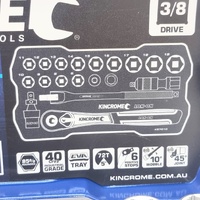 Kincrome K27010 Lok-On Socket Set 19 Piece 3/8 Inch Drive Metric