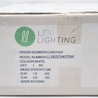 Lexi Lighting Delia White Chandelier LL002CH072W Crystal Pendant Light