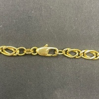 Unisex 18ct Yellow Gold Fancy Link Necklace