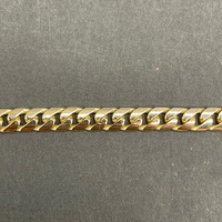 Unisex 9ct Yellow Gold Tight Curb Link Bracelet