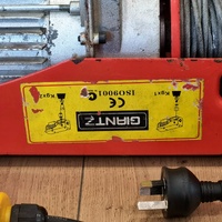 Giantz Electric Hoist Winch 1200W 300kg Load 15m Lift Remote Control Heavy Duty