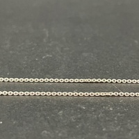 Ladies 925 Sterling Silver Belcher Link Chain & Round Pendant Necklace