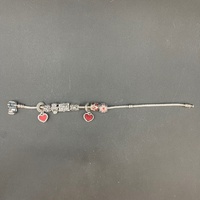 Ladies 925 Sterling Silver Pandora Snake Link Charm Bracelet