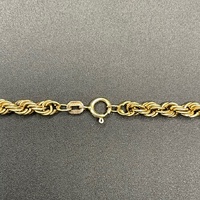 Unisex 9ct Yellow Gold Twist Rope Link Necklace