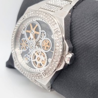 Guess Big Reveal GW0323G1 Mens Silver Stainless Steel Skeleton Watch