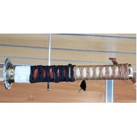 Samurai Katana Sword 30 Inch Blade Dragon Tsuba 2 Handed Sharp Handle