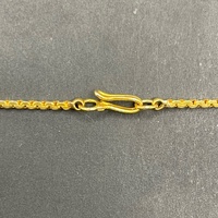 Unisex 22ct Yellow Gold Box Link Necklace