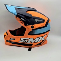 SMK Allterra X-Throttle MA575 Blue Orange Size M Motocross Helmet MX Off Road