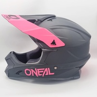 O'Neal 1 SRS Solid Helmet MX Motocross Dirt Bike Black Off-Road Pink Size S