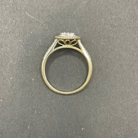 Ladies 9ct Yellow Gold Natural Diamond Cluster Ring