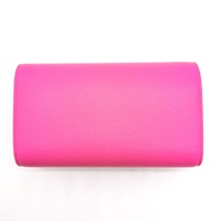 Christian Louboutin Paloma Pink Studded Leather Chain Clutch Bag with COA