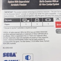 Sonic Frontiers Nintendo Switch Game Open Zone Platformer Adventure