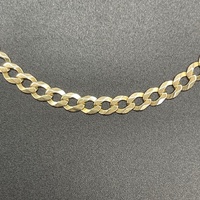 Unisex 9ct Yellow Gold Curb Link Bracelet