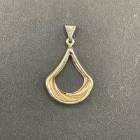 Ladies 9ct Yellow Gold Droplet Pendant