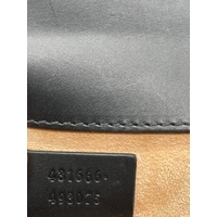 Gucci Sylvie Mini Chain Shoulder Bag Calfskin Leather Black with COA