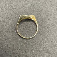 Unisex 18ct Yellow Gold Cubic Zirconia Ring