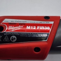 Milwaukee M12FIR38 12V Li-Ion Fuel Cordless 3/8 Inch Impact Ratchet Skin Only
