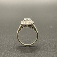 Ladies 14ct White Gold Natural Diamond Ring