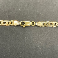 Unisex 9ct Yellow Gold Anchor/ Birdseye Link Necklace