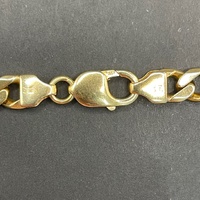 Mens 10ct Yellow Gold Curb Link Necklace