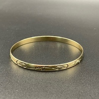 Ladies 9ct Yellow Gold Round Bangle