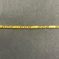 Unisex 22ct Yellow Gold Fancy Bar Link Necklace