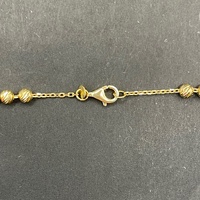 Unisex 18ct Yellow Gold Saint Charbel Rosary Bead Necklace