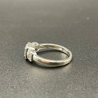 Ladies 9ct White Gold Natural Diamond Cluster Ring