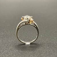 Ladies 18ct White Gold Natural Diamond Ring