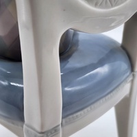 Lladro 1229 Young Harlequin Porcelain Figurine Retired Boy with Cat on Chair