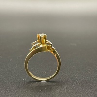 Ladies 14ct Yellow Gold Natural Diamond Vintage Ring