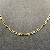 Unisex 9ct Yellow Gold Figaro Link Necklace