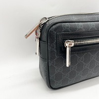 Gucci Medium GG Supreme Canvas Belt Bag Web Strap