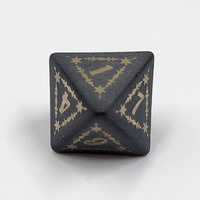 Unbranded 7-Piece Role-Playing Game Die Set With crystal shaped Pendant Pre-owned