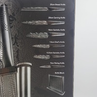 Baccarat ID3 Black Samurai iD3 7 Piece Gozen Knife Block Set 420J2