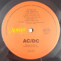 AC/DC Flick Of The Switch 1987 Reissue Vinyl LP Albert Aussie Press APLP-061