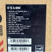 Asus E510K 15.6 Inch FHD Intel N6000 8GB RAM 256GB SSD Win11 Peacock Blue