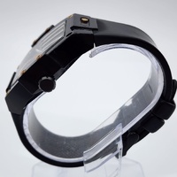 Guess Mens Rose Gold Black Silicone Multifunction Skeleton Dial Watch GW0203G8