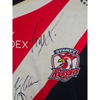 Sydney Roosters Signed Jersey Size L NRL Rugby League Autographed