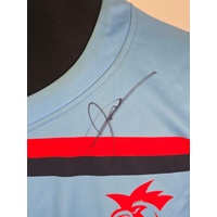 Sydney Roosters Signed Training Jersey Size L NRL Rugby League Autographed