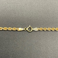 Ladies 9ct Yellow Twist Rope Link Necklace