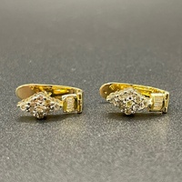 Ladies 18ct Yellow Gold Natural Diamond Earrings